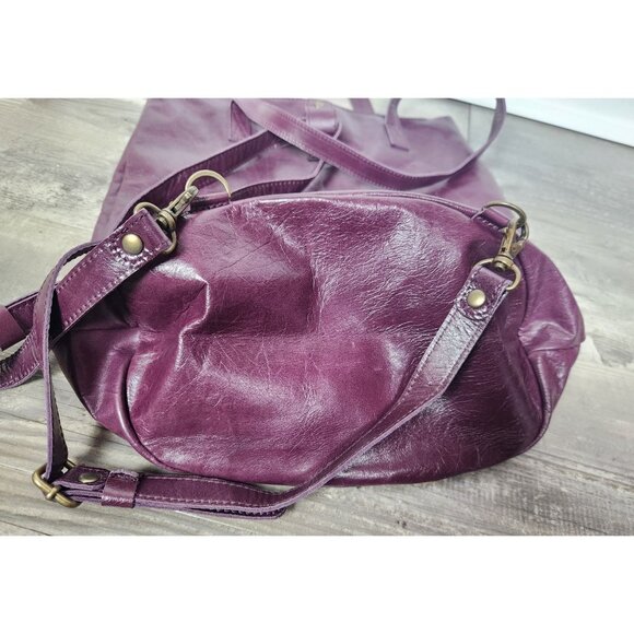 Joji & Co Sierra Backpack/Tote In Purple Leather Adjustable Bag - Picture 7 of 7